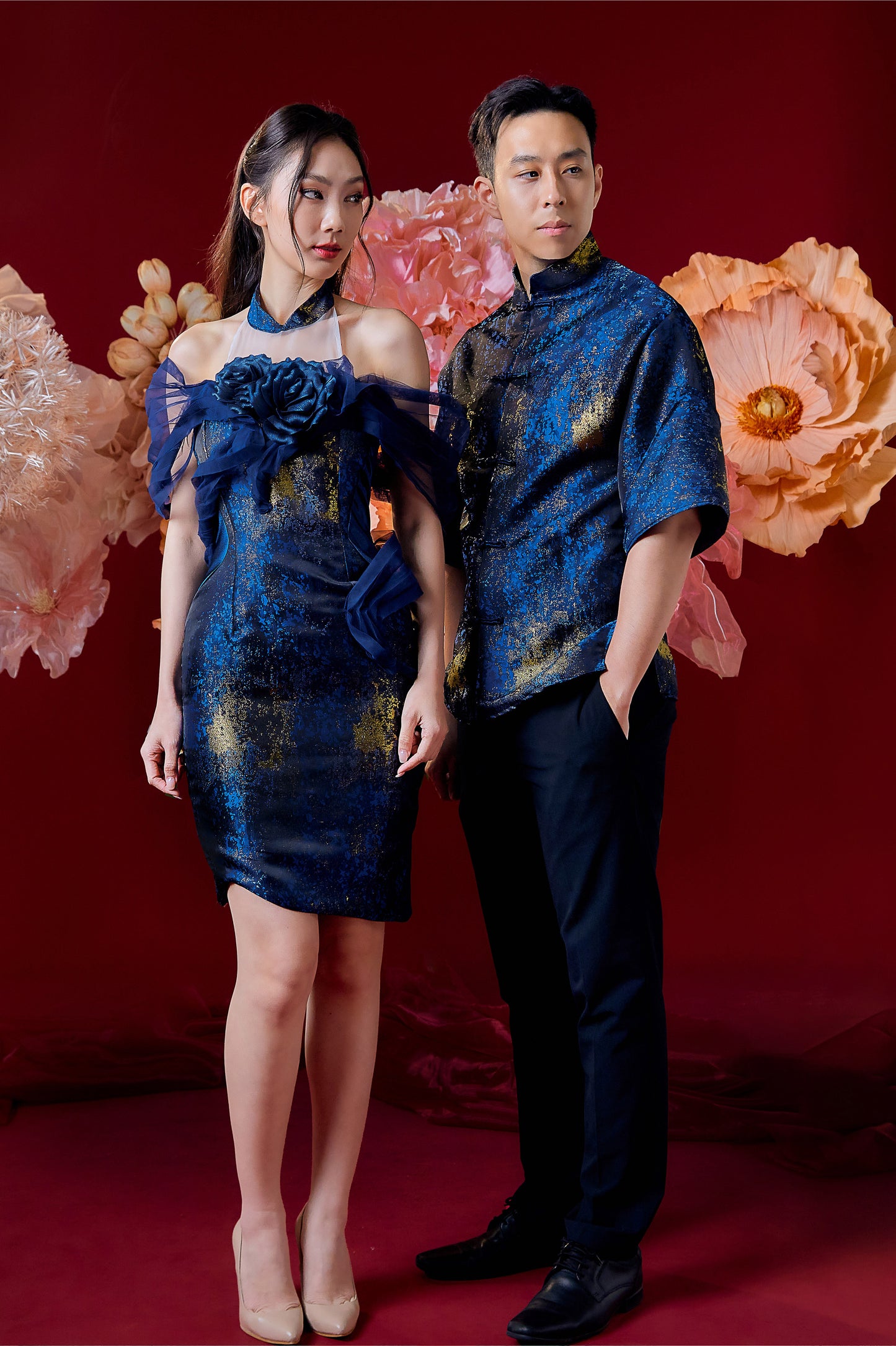 Xu Xu Samfu Top MEN(Midnight Blue Gold)
