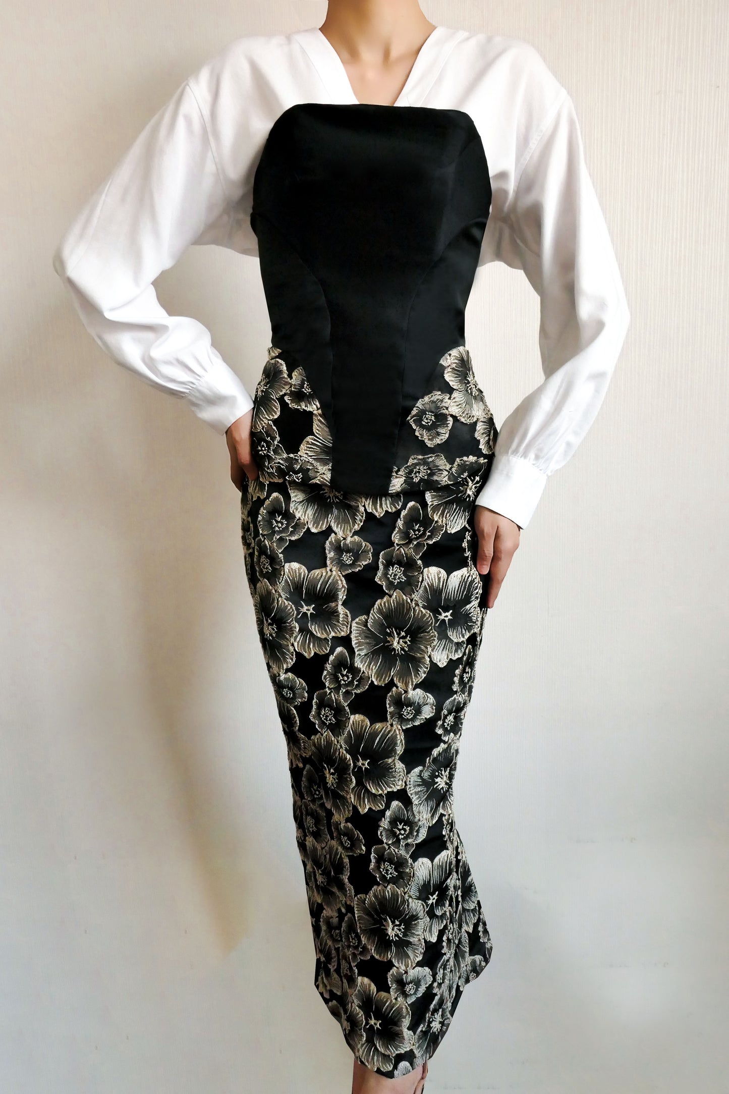 Tifa Jacquard Corset Top (Sleeveless)