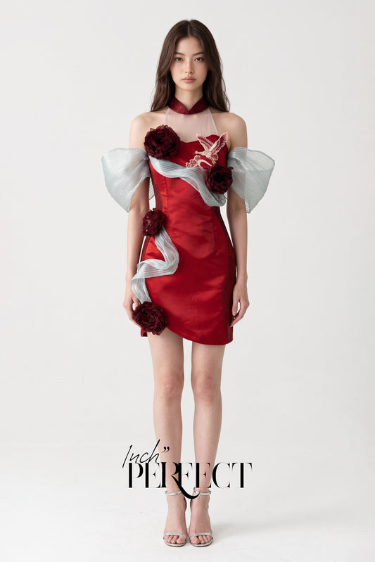 Yun Xi Dual Style Cheongsam (Crimson Red)