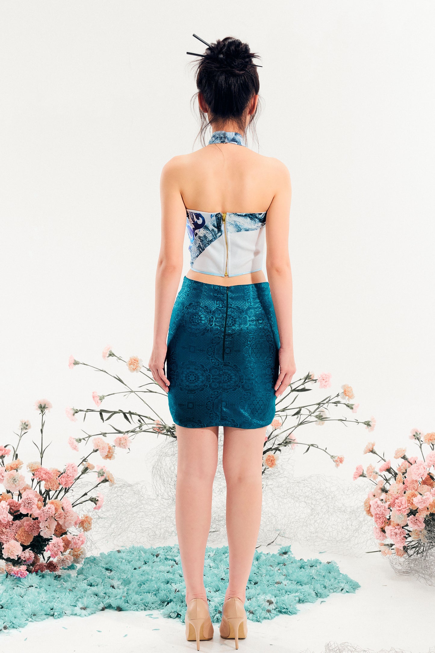 Bing Bing Cheongsam Turquoise Skirt