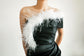 Rochelle Black Feather Gown