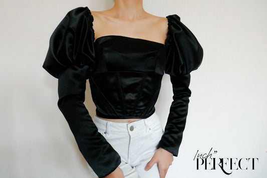 Galadriel Puff Sleeve Corset Black
