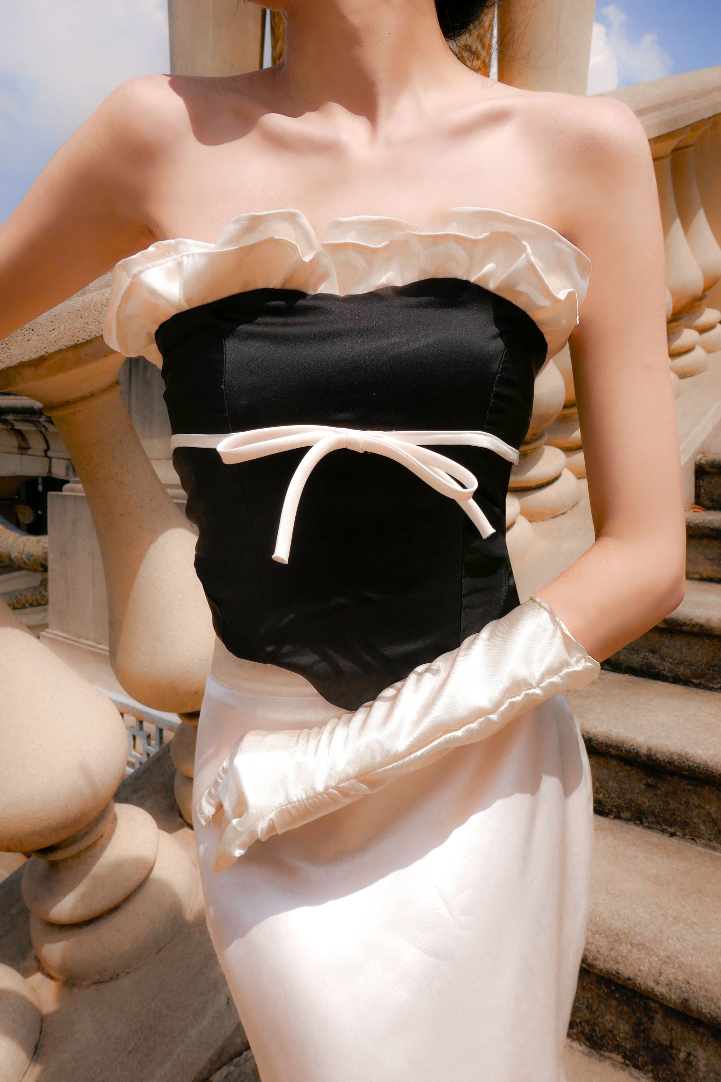 Beeble Black Frill Top