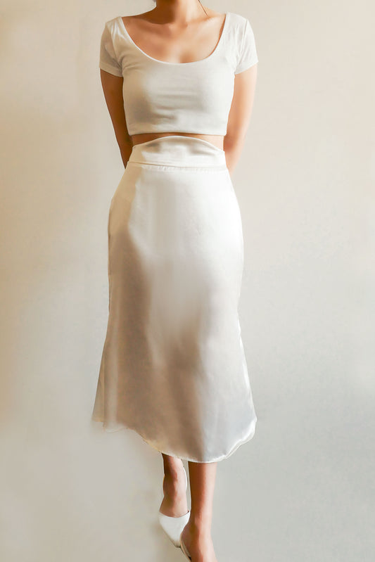 Xylie Ivory Midi Skirt