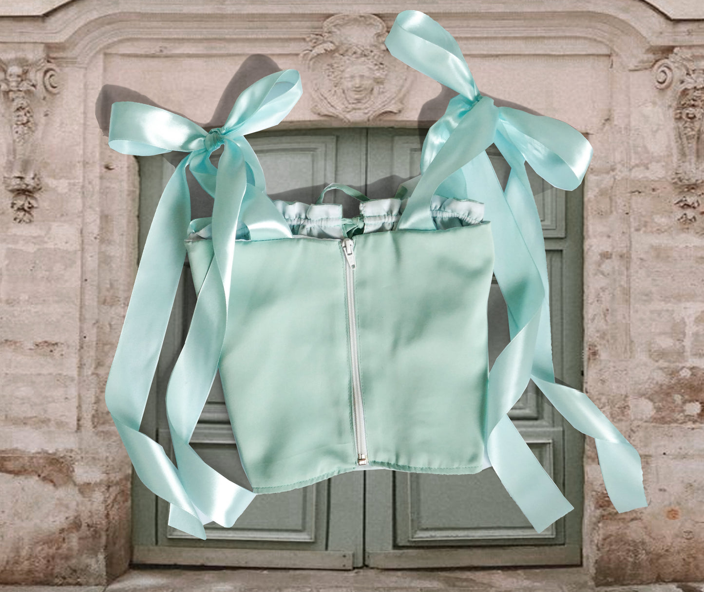 Peppermint Ruched Top
